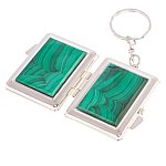 Зеркало брелок складное двухстороннее из натурального камня Малахит Stone Mirrors варинант исполнения - 2 | Loft Concept в Тюмени