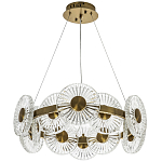 Люстра с круглыми рельефными плафонами Glass Peonies Brass Chandelier варинант исполнения - 2 | Loft Concept в Тюмени