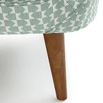 Кресло светло-бирюзовое с принтом Pauley Light Turquoise Armchair варинант исполнения - 4 | Loft Concept в Тюмени