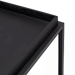 Тумба чёрная на колёсах Cabinet on Wheels варинант исполнения - 4 | Loft Concept в Тюмени