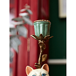 Подсвечник в виде кошки из фарфора с бронзовыми элементами Paradise Cat варинант исполнения - 7 | Loft Concept в Тюмени