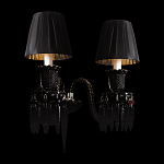 Бра с двумя черными абажурами и декоративными подвесками Lustre Reverie варинант исполнения - 3 | Loft Concept в Тюмени