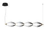 Подвесной светильник линейный в сочетании двух разных фактур стекла Enchanting варинант исполнения - 1 | Loft Concept в Тюмени