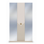 Шкаф трёхдверный с 2-мя зеркальными дверками Satin Furniture варинант исполнения - 3 | Loft Concept в Тюмени