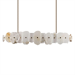Подвесной светильник с фигурными элементами из белого алебастра Cryptocrystalline Stone варинант исполнения - 7 | Loft Concept в Тюмени