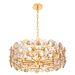 Люстра круглая золотого цвета с круглыми хрустальным элементами Solyria варинант исполнения - 4 | Loft Concept в Тюмени