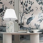 Настольная лампа цилиндрическая с цветочной росписью Lamp Flower Painting варинант исполнения - 6 | Loft Concept в Тюмени