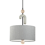 Люстра с серым тканевым плафоном Flourish варинант исполнения - 1 | Loft Concept в Тюмени