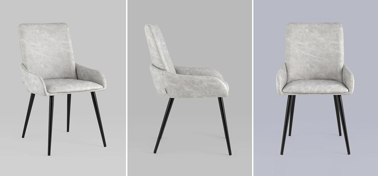 Стул Munchen Chair Светло-Серая Искусственная Замша Стул Munchen Chair Светло-Серая Искусственная Замша - Loft-Concept в Тюмени