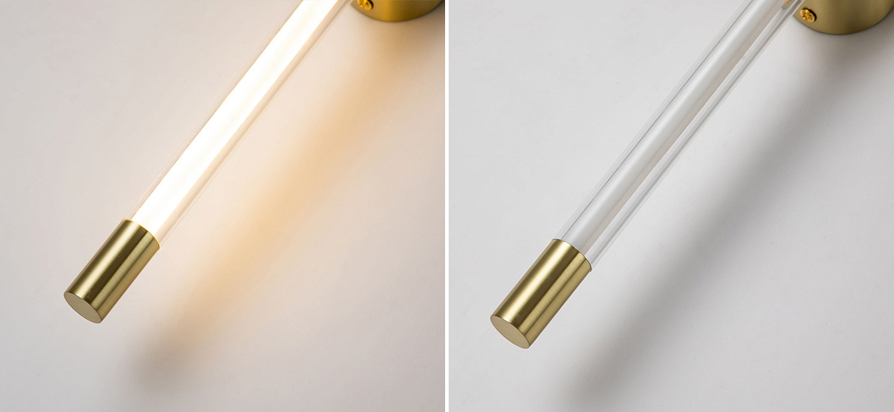 Бра Trumpet tube Double Золотое 60 см Бра Trumpet tube Double Золотое 60 см - Loft-Concept в Тюмени