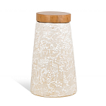 Керамический столик с деревянной столешницей "Пешка" варинант исполнения - 6 | Loft Concept в Тюмени