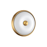 Бра круглое с матовым стеклянным плафоном и металлической окантовкой Soft Halo варинант исполнения - 3 | Loft Concept в Тюмени