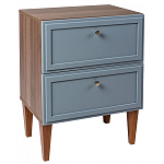 Тумба прикроватная серая из массива бука с 2-мя ящиками Wenge Light варинант исполнения - 1 | Loft Concept в Тюмени