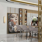 Бра в металлическом корпусе с рассеивателем из бежевого алебастра Cryptocrystalline Stone варинант исполнения - 2 | Loft Concept в Тюмени