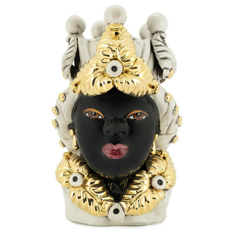 Ваза Vase Moro Lady Eve Gold Черный Бежевый Золотой Ваза Vase Moro Lady Eve Gold Черный Бежевый Золотой в Тюмени | Loft Concept