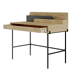 Стол письменный с выдвижным ящиком цвета древесины LEILA WORKING TABLE OAK ANTHRACITE варинант исполнения - 1 | Loft Concept в Тюмени