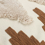 Чехол на подушку с вышивкой в виде геометрических узоров Beige Calista Square варинант исполнения - 2 | Loft Concept в Тюмени