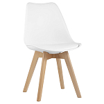 Стул с основой из пластика и мягким сиденьем Arvika White варинант исполнения - 1 | Loft Concept в Тюмени