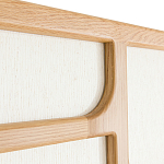 Ширма из массива дуба и ткани Arcuri Screen варинант исполнения - 5 | Loft Concept в Тюмени