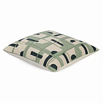 Подушка декоративная зеленого цвета с геометрическим рисунком Divine Abstractions варинант исполнения - 1 | Loft Concept в Тюмени