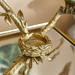 Подсвечник с двумя попугаями из фарфора на бронзовой ветке Eden Garden варинант исполнения - 4 | Loft Concept в Тюмени