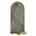 Настенный светильник зеленого цвета с бронзовой рамкой овальной формы с полкой Herbarium  варинант исполнения - 1 | Loft Concept в Тюмени