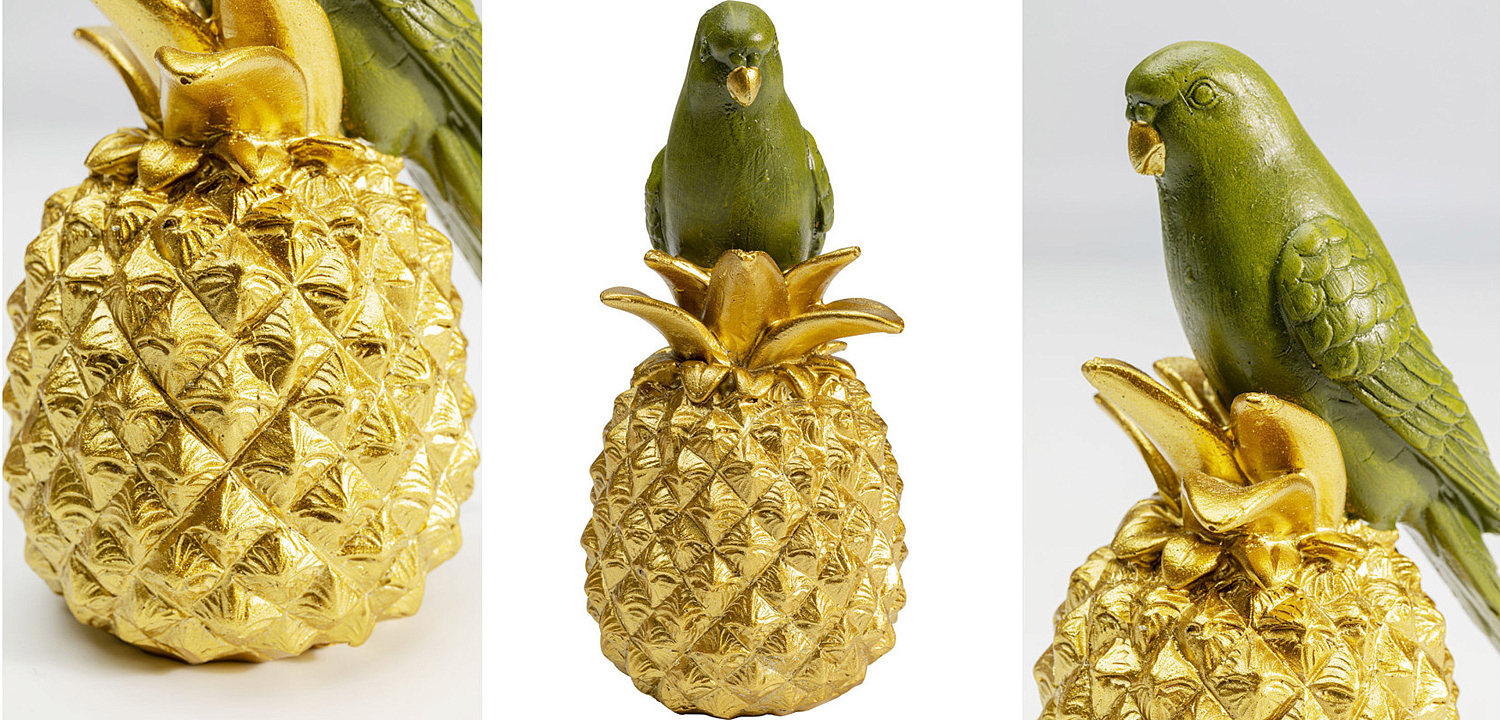 Статуэтка Green Parrot on a Pineapple Статуэтка Green Parrot on a Pineapple - Loft-Concept в Тюмени
