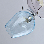 Люстра каскадная с 9-ю разноцветными стеклянными плафонами Kaleido варинант исполнения - 5 | Loft Concept в Тюмени