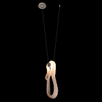 Подвесной светильник белого цвета с изогнутым плафоном Flow Loop варинант исполнения - 3 | Loft Concept в Тюмени