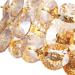 Люстра круглая золотого цвета с круглыми хрустальным элементами Solyria варинант исполнения - 7 | Loft Concept в Тюмени