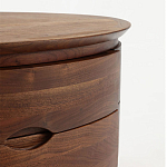 Прикроватный столик из дерева с 2-мя ящиками Moon Walnut Furniture варинант исполнения - 5 | Loft Concept в Тюмени