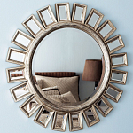 Зеркало-солнце в серебряной раме Silver Sun варинант исполнения - 1 | Loft Concept в Тюмени