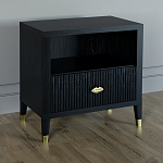 Прикроватная тумбочка с полкой Elsa Dreams Black варинант исполнения - 1 | Loft Concept в Тюмени