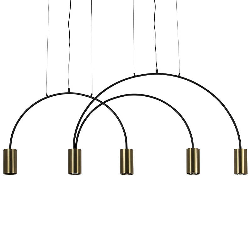 Линейный светильник с дугообразным каркасом Daviau Linear Arch Light 5 Латунь Черный Линейный светильник с дугообразным каркасом Daviau Linear Arch Light 5 Латунь Черный в Тюмени | Loft Concept