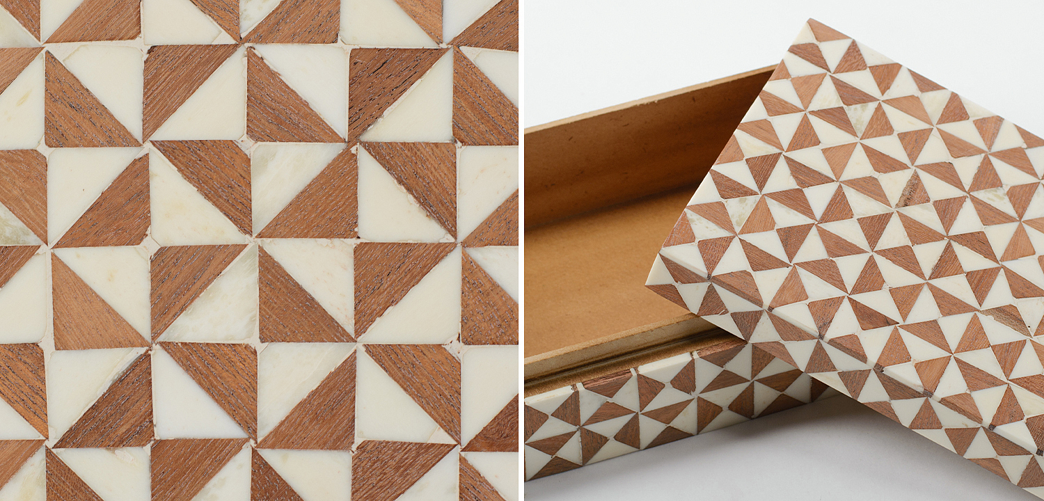 Шкатулка Wood Bone Inlay Box Шкатулка Wood Bone Inlay Box - Loft-Concept в Тюмени