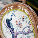 Стул из массива бука с изображением птиц и цветов Beige Green Chinoiserie Garden Chair варинант исполнения - 4 | Loft Concept в Тюмени