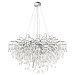 Люстра подвесная с прозрачными стеклянными подвесками в форме капель Диаметр 100 см Droplet Chandelier варинант исполнения - 14 | Loft Concept в Тюмени