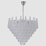 Люстра с подвесками из рифленного стекла в форме капель Textured Glass Chandelier варинант исполнения - 10 | Loft Concept в Тюмени