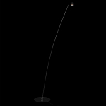 Торшер с изогнутой черной металлической стойкой и цилиндрическим плафоном Davide Groppi варинант исполнения - 2 | Loft Concept в Тюмени