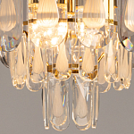 Люстра многоярусная с овальными прозрачными подвесками 28 см Harmonica варинант исполнения - 5 | Loft Concept в Тюмени