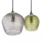 Подвесной светильник каскадный с 2-мя рельефными плафонами Cascade with Relief Lampshades варинант исполнения - 5 | Loft Concept в Тюмени