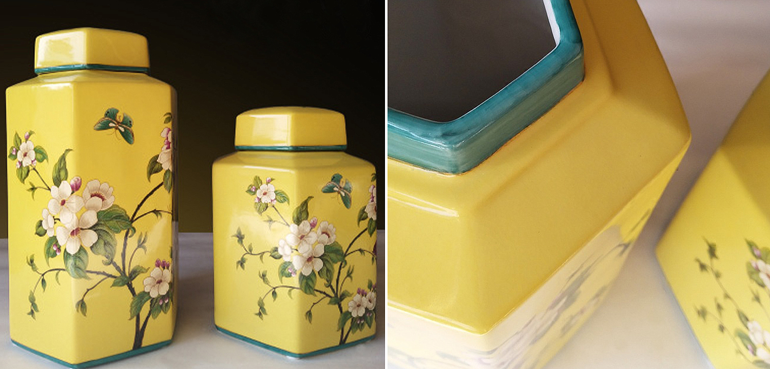 Ваза с крышкой Ceramic Yellow Garden Vase Ваза с крышкой Ceramic Yellow Garden Vase - Loft-Concept в Тюмени