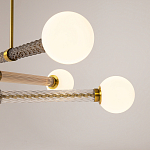 Люстра со стеклянными вставками Helios варинант исполнения - 3 | Loft Concept в Тюмени