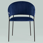 Стул в велюре синего цвета Horizon варинант исполнения - 3 | Loft Concept в Тюмени