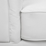 Кресло низкое с мягкой обивкой из велюра на 4-х ножках из массива березы Sophie Armchair white варинант исполнения - 6 | Loft Concept в Тюмени