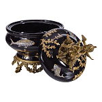 Шкатулка черного цвета с бронзовым ангелом Eden Garden варинант исполнения - 4 | Loft Concept в Тюмени