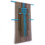 Дизайнерское Панно Макраме из хлопковых нитей Japan Wall Panel Blue варинант исполнения - 1 | Loft Concept в Тюмени