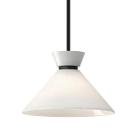 Подвесной светильник с белым стеклянным конусным плафоном Alora Mood варинант исполнения - 1 | Loft Concept в Тюмени