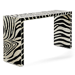 Консоль Дизайнерская Kenya Console ZEBRA Bone Inlay black варинант исполнения - 3 | Loft Concept в Тюмени