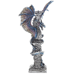 Подсвечник в виде Дракона Grey Blue Dragon Candlestick варинант исполнения - 2 | Loft Concept в Тюмени